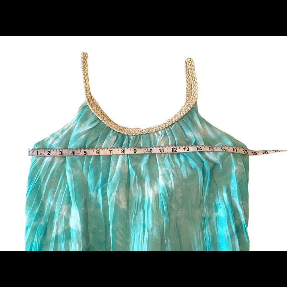 Tye Dye Blue/ Green with White Summer Dress Size S Small - Picture 4 of 7